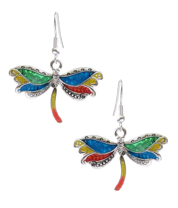 EPOXY DRAGONFLY EARRING