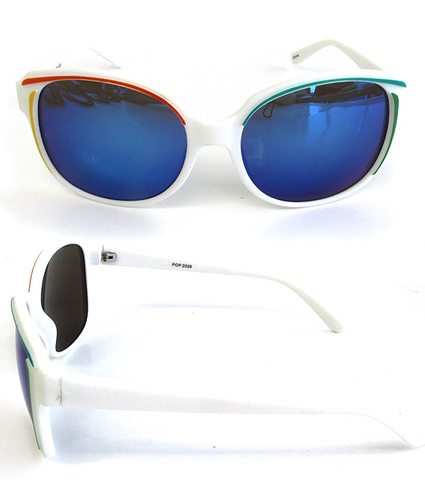 Vintage round uv protection sunglasses