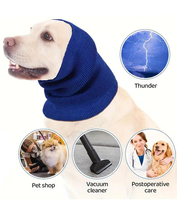 Ear muff noise suppressant headgear for dog and cat
