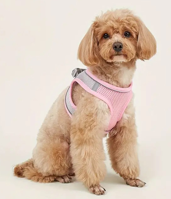 Soft mesh vest for dogs and cats - reflecitve strip