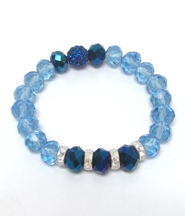Facet bead stretch bracelet 