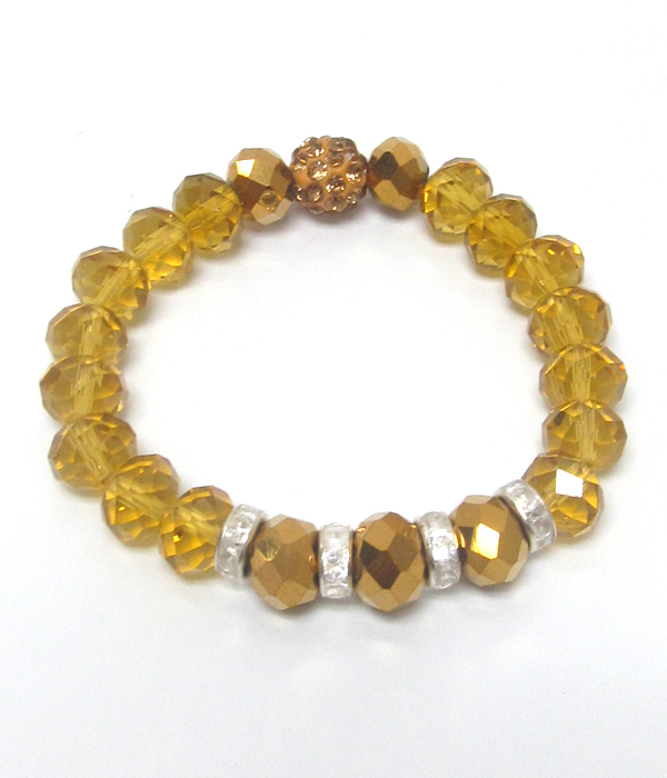 Facet bead stretch bracelet 