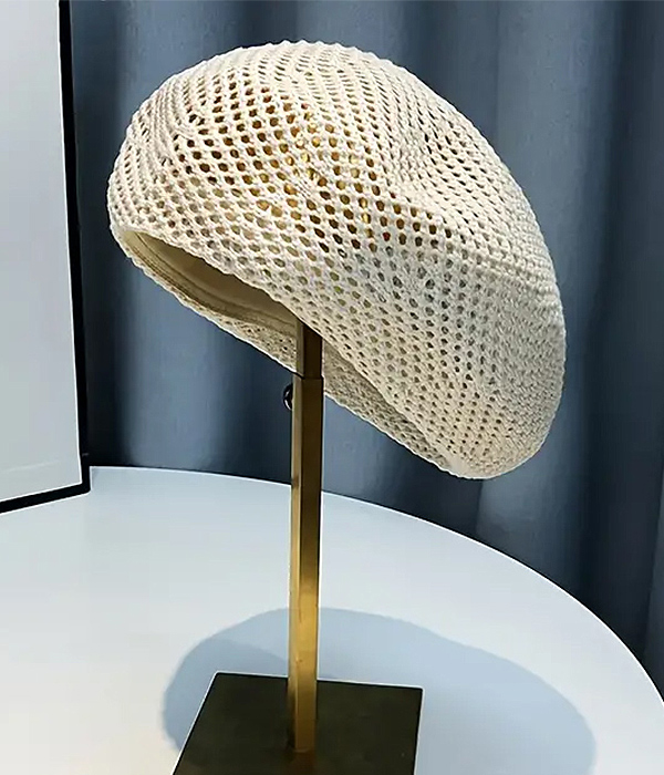 Light weight breathable beret hat
