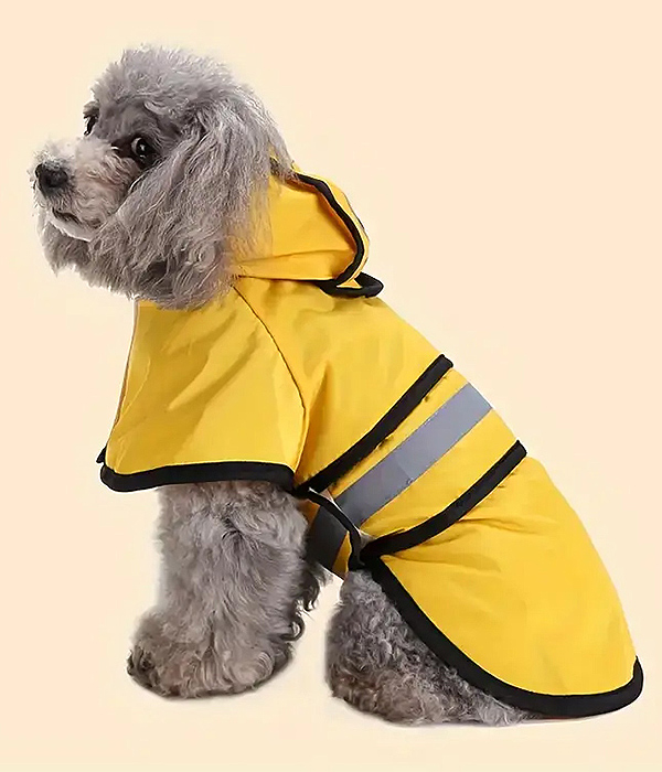 Reflective waterproof and windproof dog raincoat