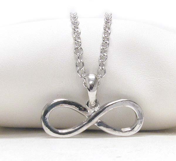 Made in korea whitegold plating infinite symbol pendant necklace