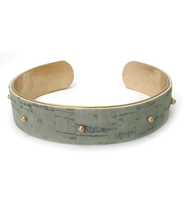 Cork textured bangle bracelet