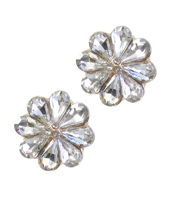 CRYSTAL FLOWER EARRING