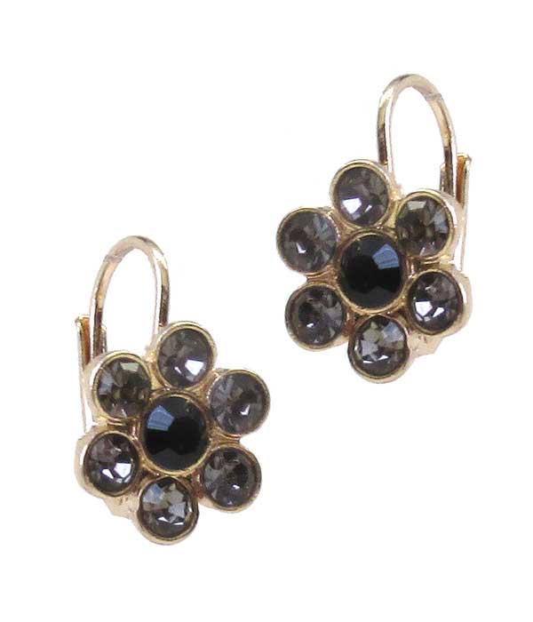 Crystal flower earring