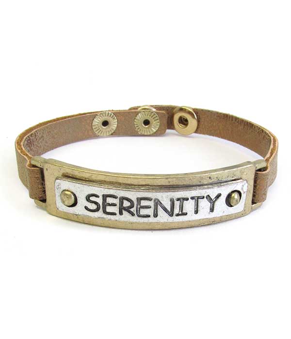 Religious inspiration button bracelet - serenity