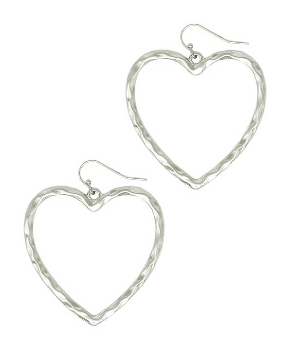 METAL HEART EARRING