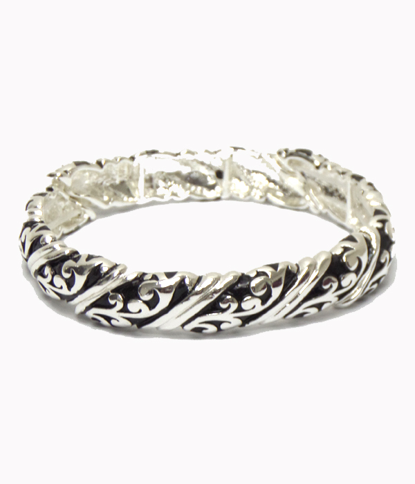 Designer texture metal bracelet