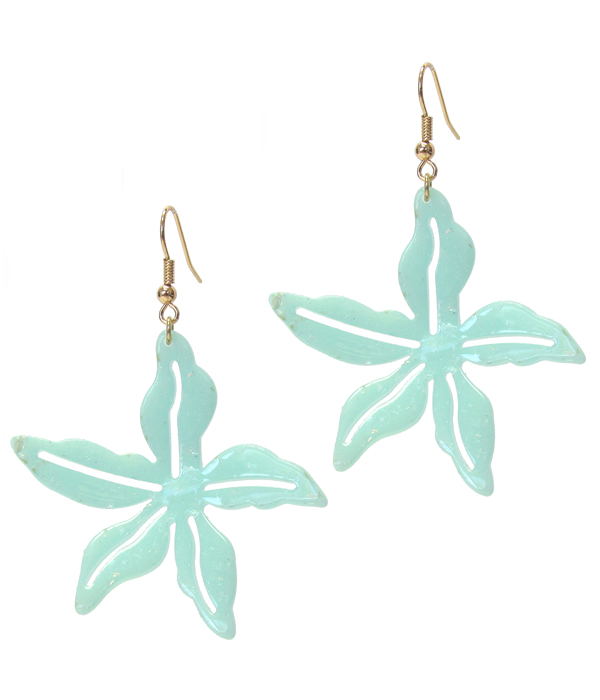 ORGANIC CELLULOSE FLOWER EARRING