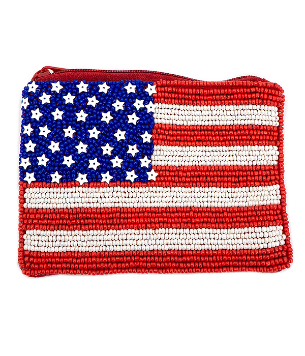 PATRIOTIC AMERICAN FLAG THEME HANDMADE WALLET - FLAG