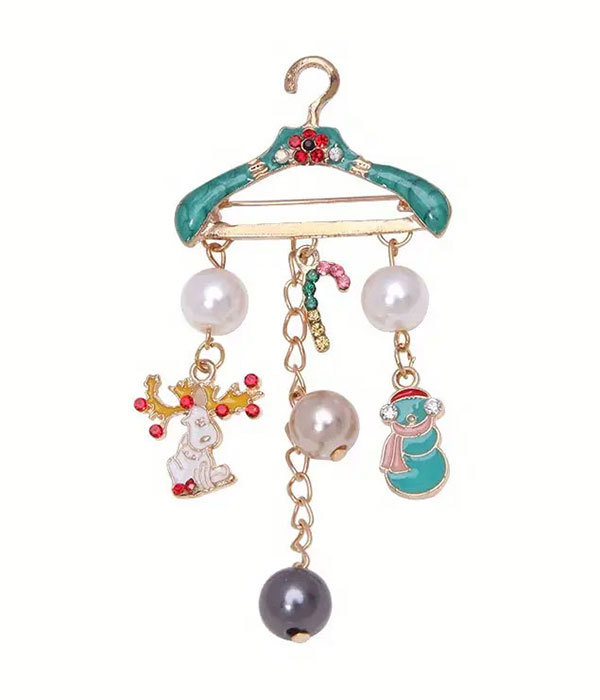 Christmas theme epoxy brooch - hanger reindeer