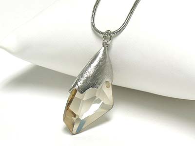 Genuine crystal pendant neckalce