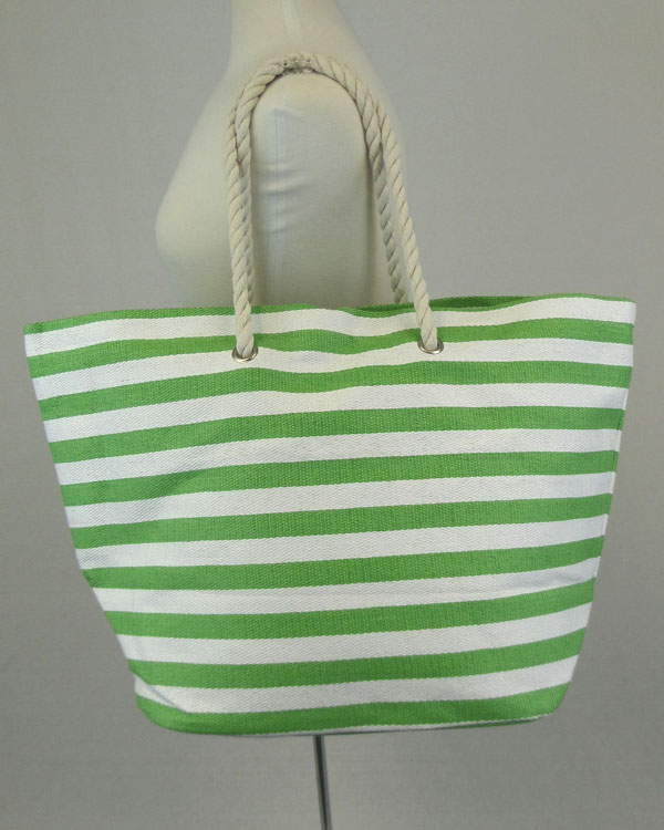 Large size stripe beach tote bag
