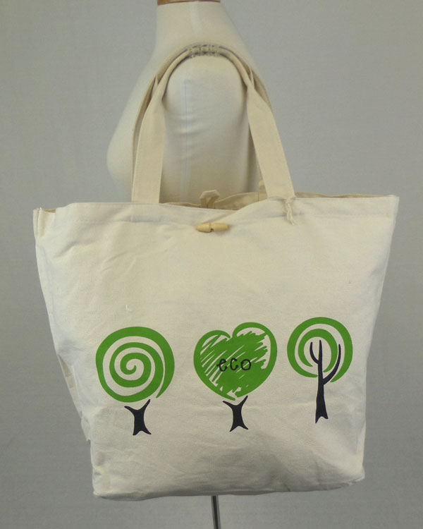 Large size eco trees beach tote bag