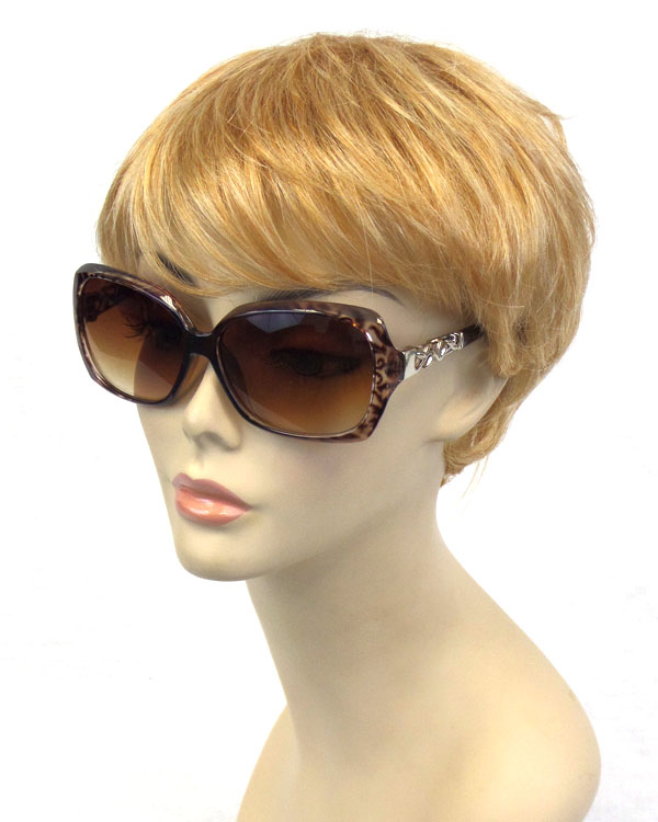 Metallic design hinge sunglasses-uv protection