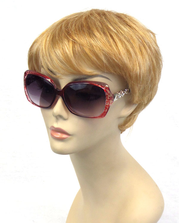 Metallic design hinge sunglasses-uv protection