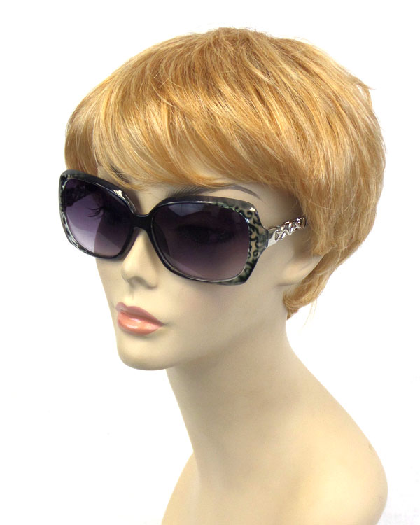 Metallic design hinge sunglasses-uv protection