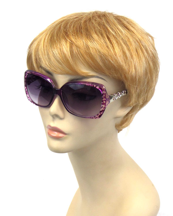 Metallic design hinge sunglasses-uv protection