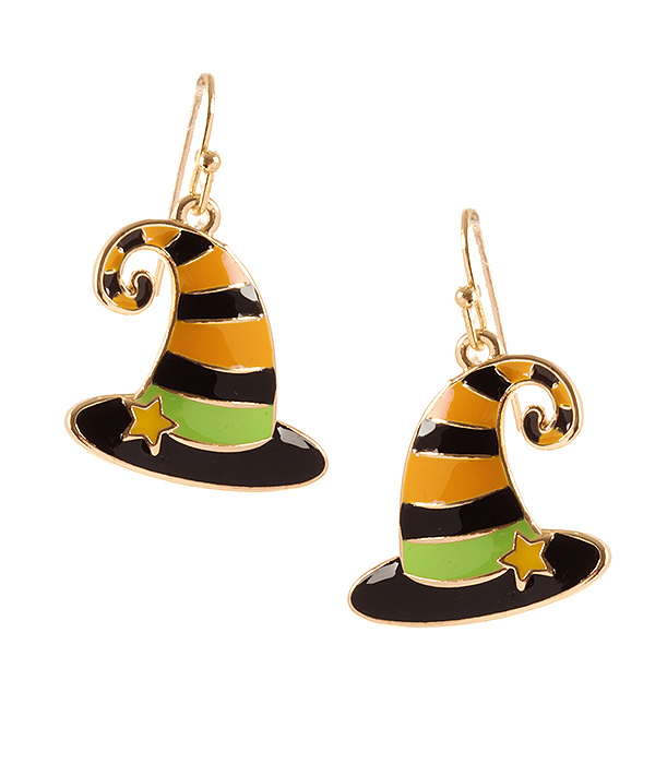 HALLOWEEN THEME EARRING - WITCH HAT
