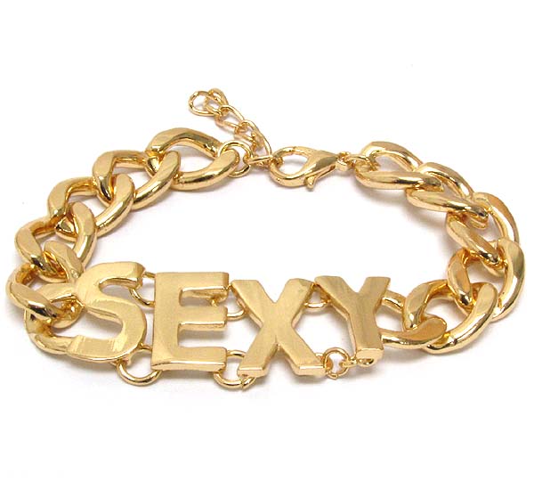 METAL SEXY AND THICK CHAIN BRACELET