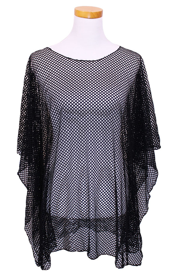 Fishnet beach poncho cover up