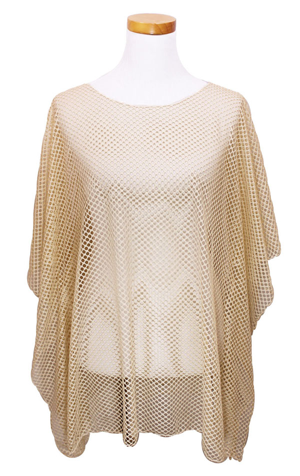 Fishnet beach poncho cover up