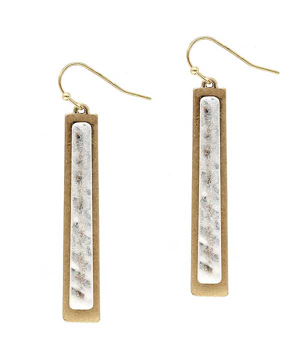 Metal bar drop earring