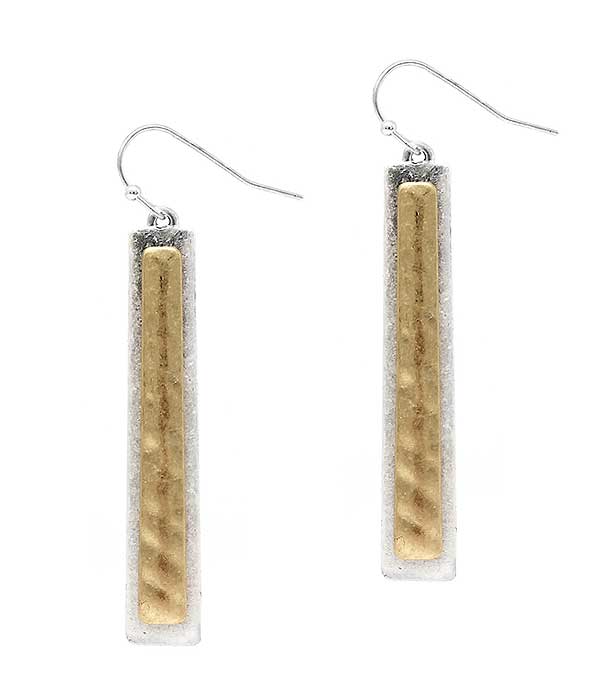 Metal bar drop earring