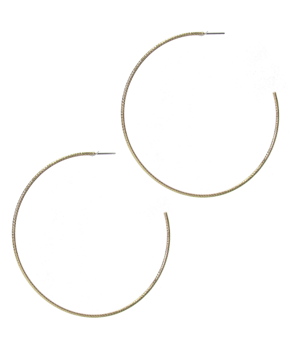 Plated brass wire hoop earring