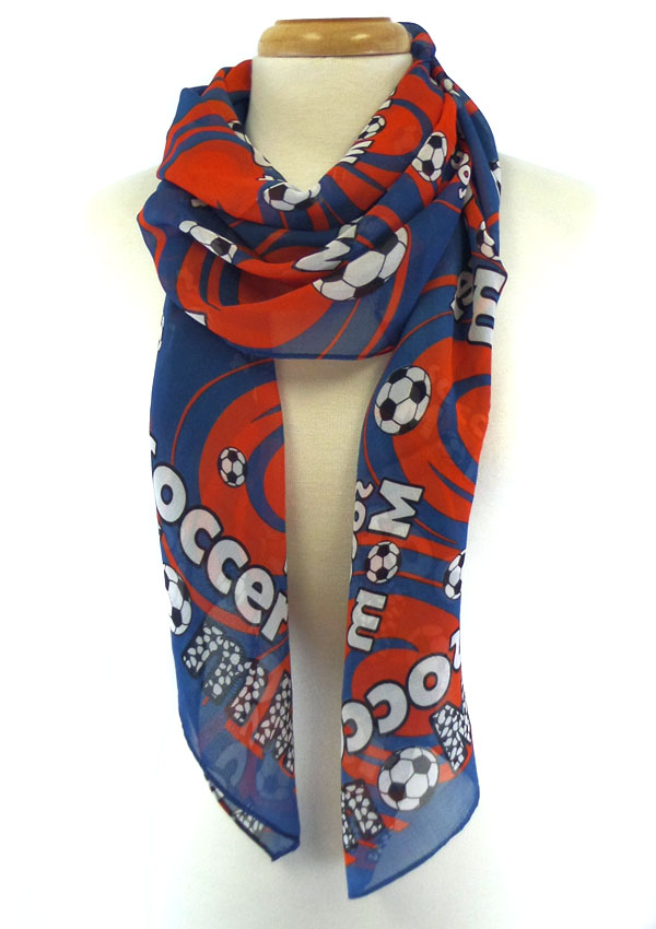 Soccer mom print scarf