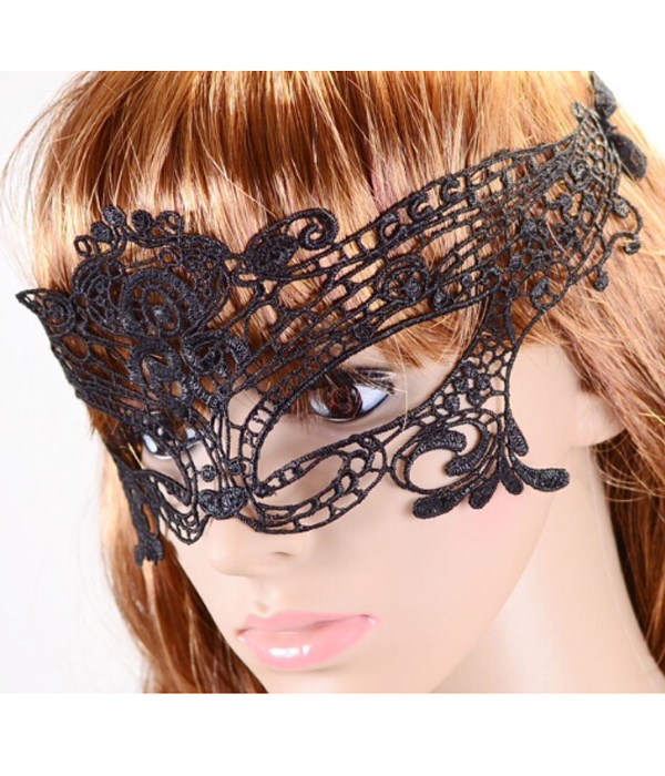 Steamkpunk masquerade lace tie mask