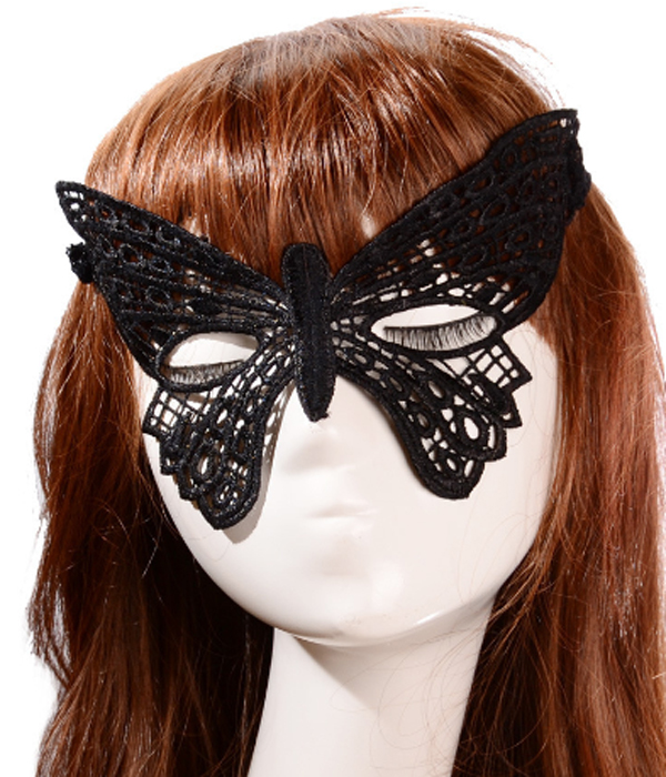 Steamkpunk butterfly masquerade lace tie mask