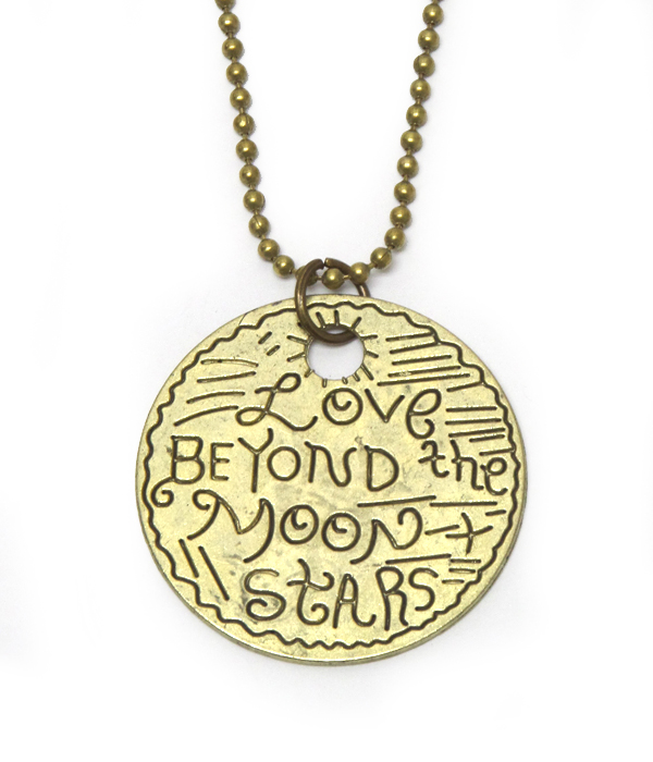 Etsy style love beyond necklace pendant chain necklace