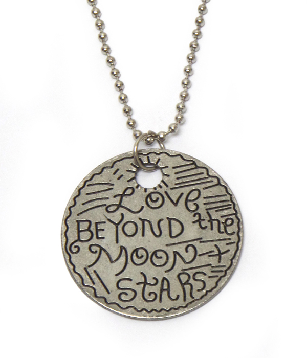 Etsy style love beyond necklace pendant chain necklace