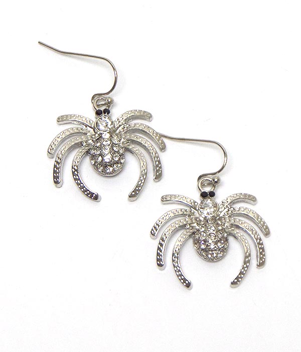 Spider fish hook earrings
