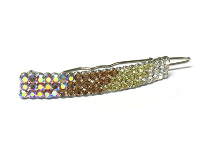 Three line rhinestone hair pin