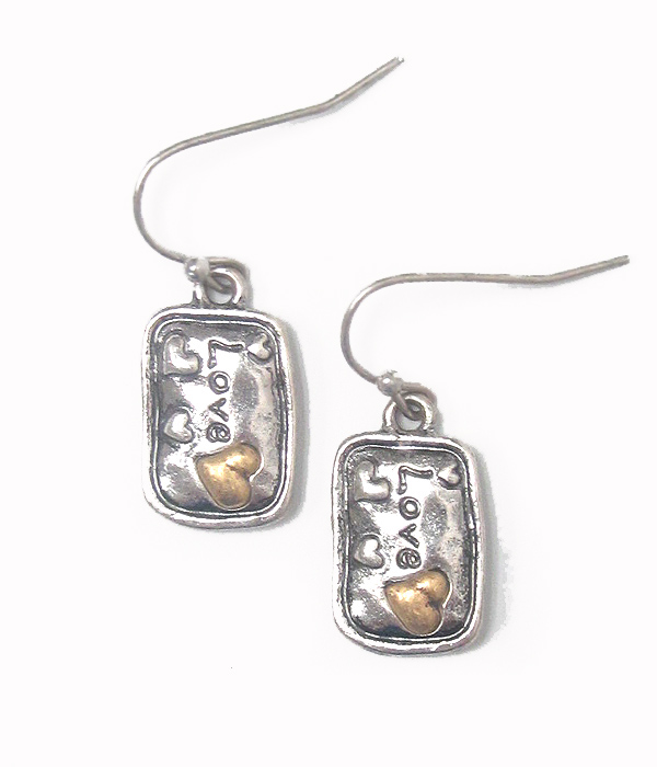 Religious inspiration earring - love