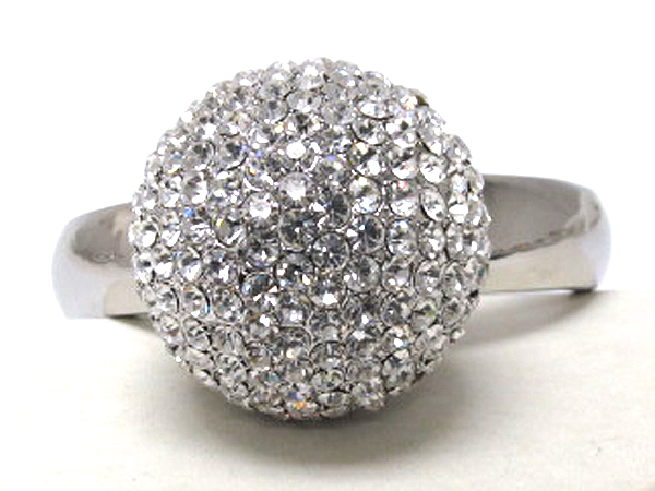 Fashion large crystal ball hinge bangle