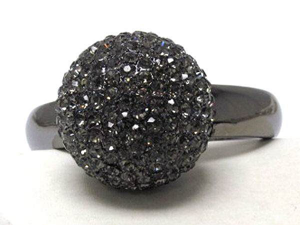 Fashion large crystal ball hinge bangle