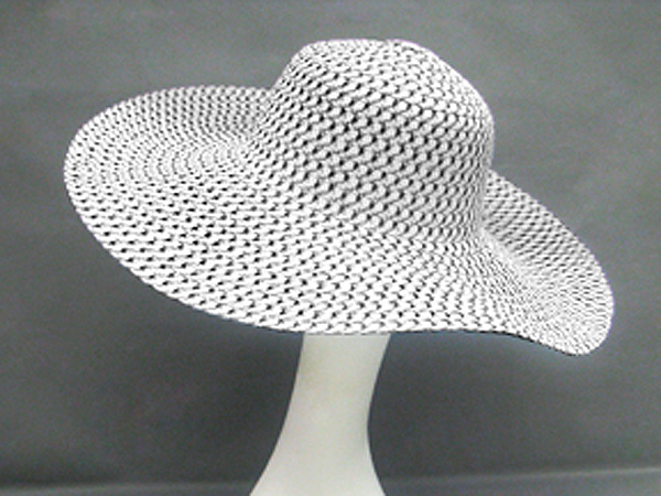 100% paper straw vivid two tone crisscross hat