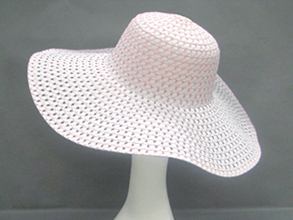 100% paper straw vivid two tone crisscross hat