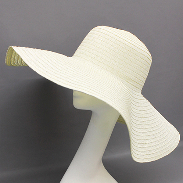 100% paper straw stripes hat