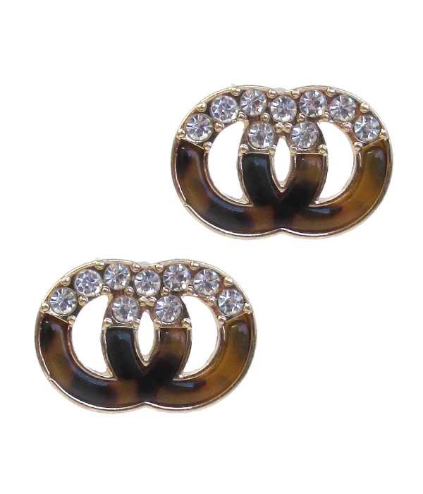 CRYSTAL DOUBLE O EARRING