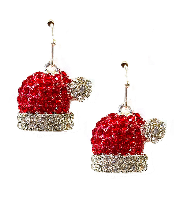 CHRISTMAS THEME EARRING - SANTA HAT