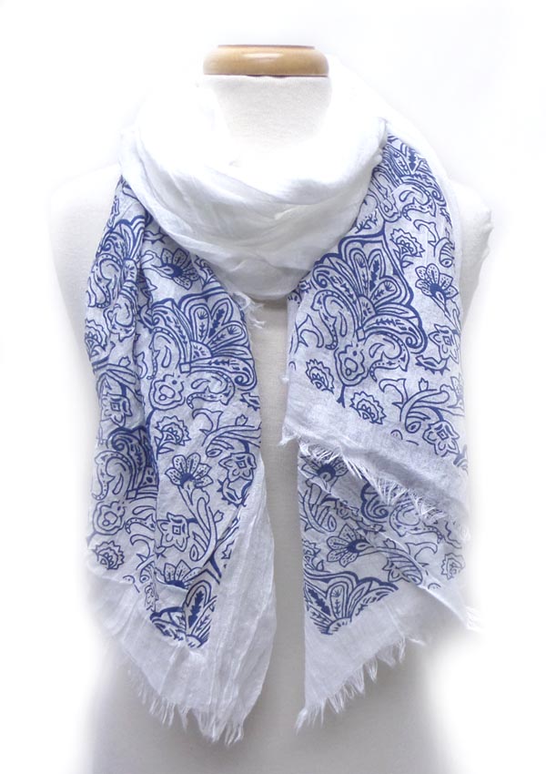 Floral textured designs scarf 