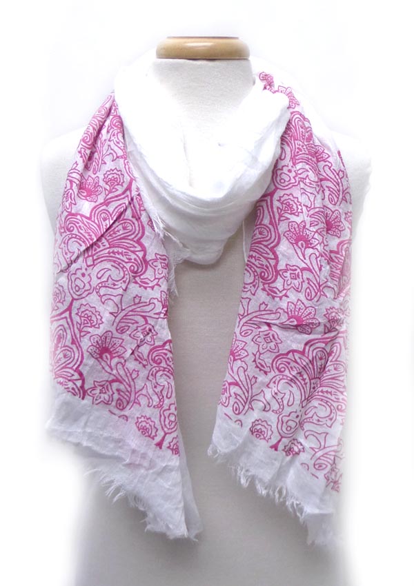 Floral textured designs scarf 