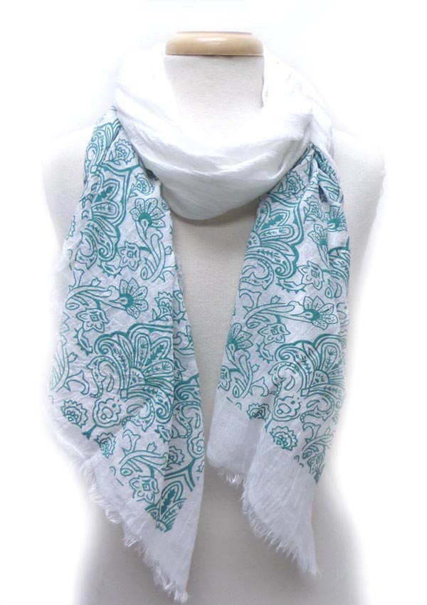 Floral textured designs scarf